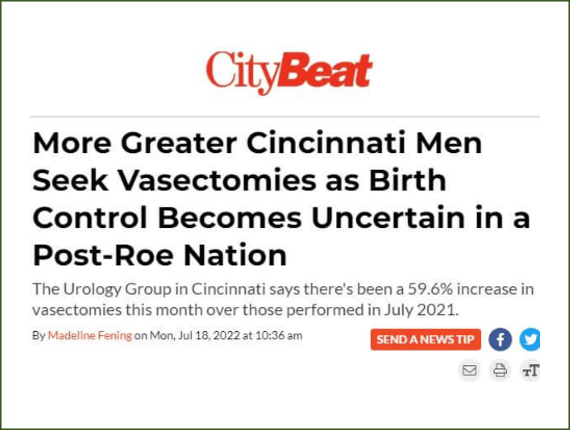 City Beat vasectomy