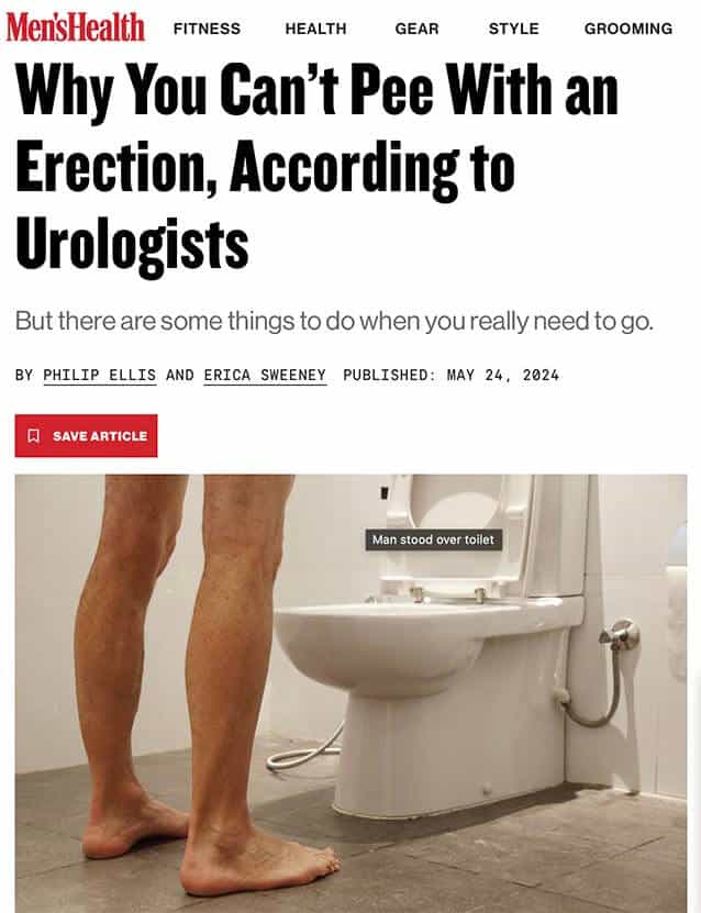 Urologists Explain Why Peeing with and Erection is So Difficult | Men’s Health