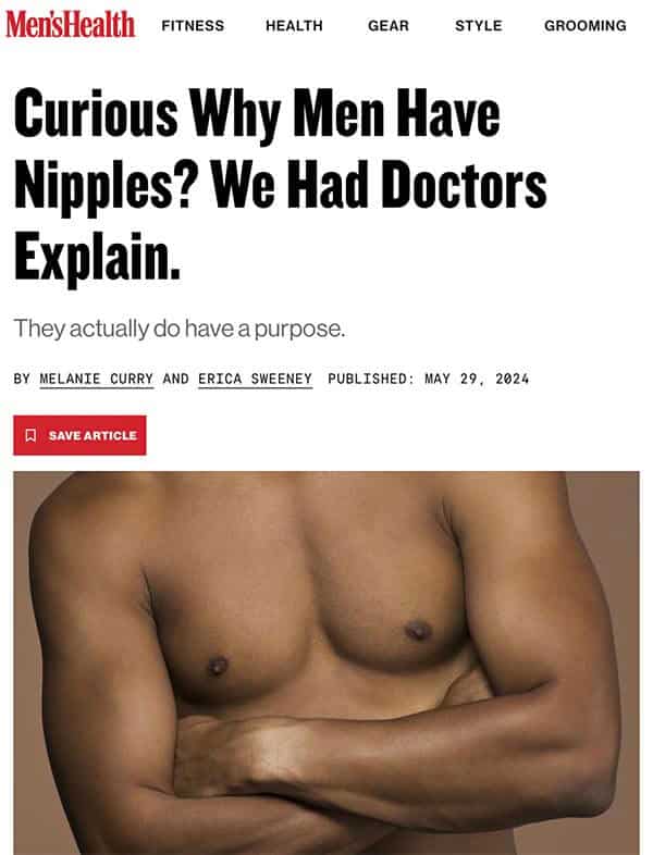 Why Men Have Nipples: Experts Explain the Reasons